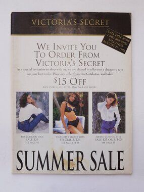 Vintage Victoria's Secret Summer Sale 1993 Catalog